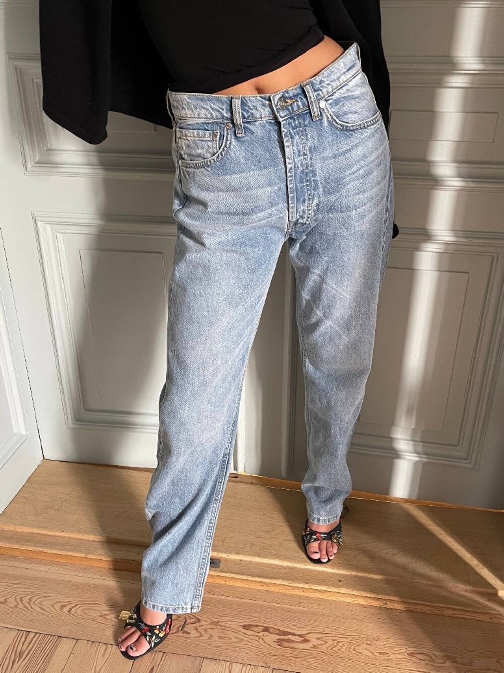 Abercrombie & Fitch 90's Straight High Rise Light Wash Jeans Sz 26/2L
